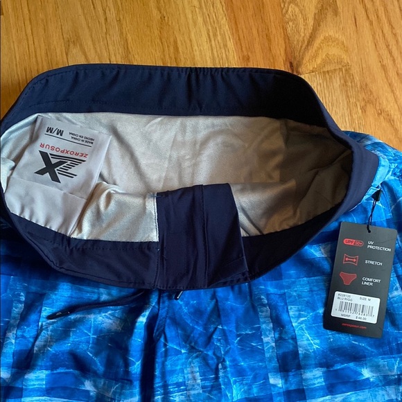ZeroXposur Vibrant Blue Men's Swim Board Shorts NWT - Picture 2 of 3